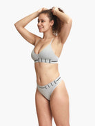 ELLE Headline Seamless Thong - Grey Marl Headline