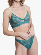 ELLE 24/7 Lace Thong - Blue Spruce 24/7 Lace