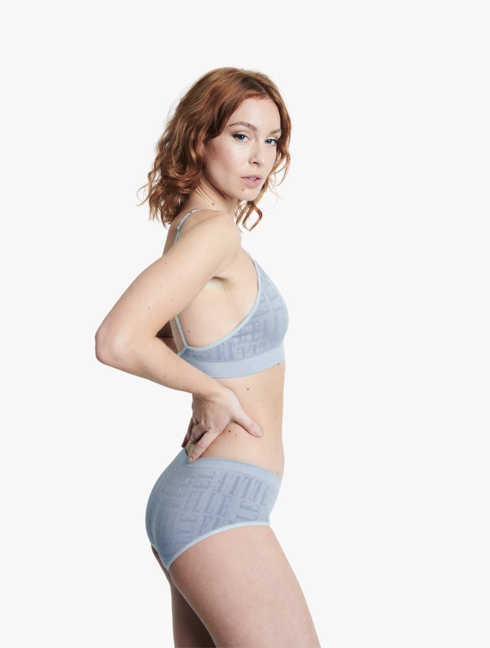 ELLE Signature Seamless Bikini - Blue Fog Signature