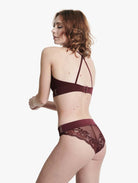 ELLE Seamless & Lace Bralette - Chocolate Truffle Seamless & Lace