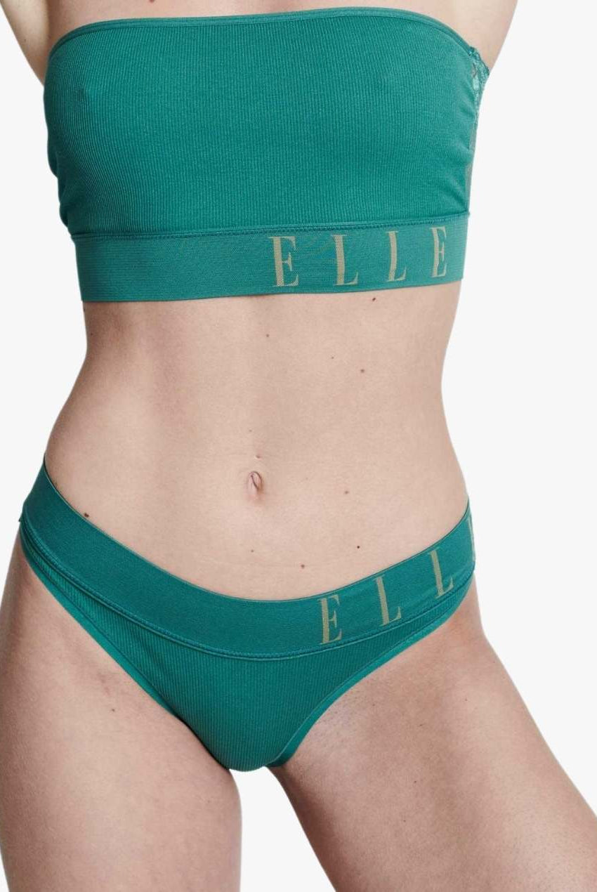 ELLE Seamless & Lace Bikini - Forest Green Seamless & Lace